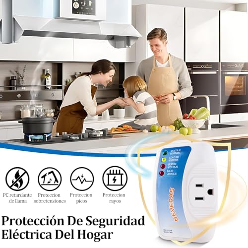 1440W Regulador de Voltaje para Refrigerador, Regulador de Voltaje para Lavadora, Protector de Voltaje para Refrigerador, No Break para Refrigerador, Supresor de Picos de Voltaje para Cocina, AC120V