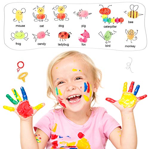 Ink Pads, GYORGKSHI Washable Ink Stamp Pads for Kids, Craft Scrapbooking Stamp Pads for Rubber Stamps, Paper, Fabric (12 Colors)