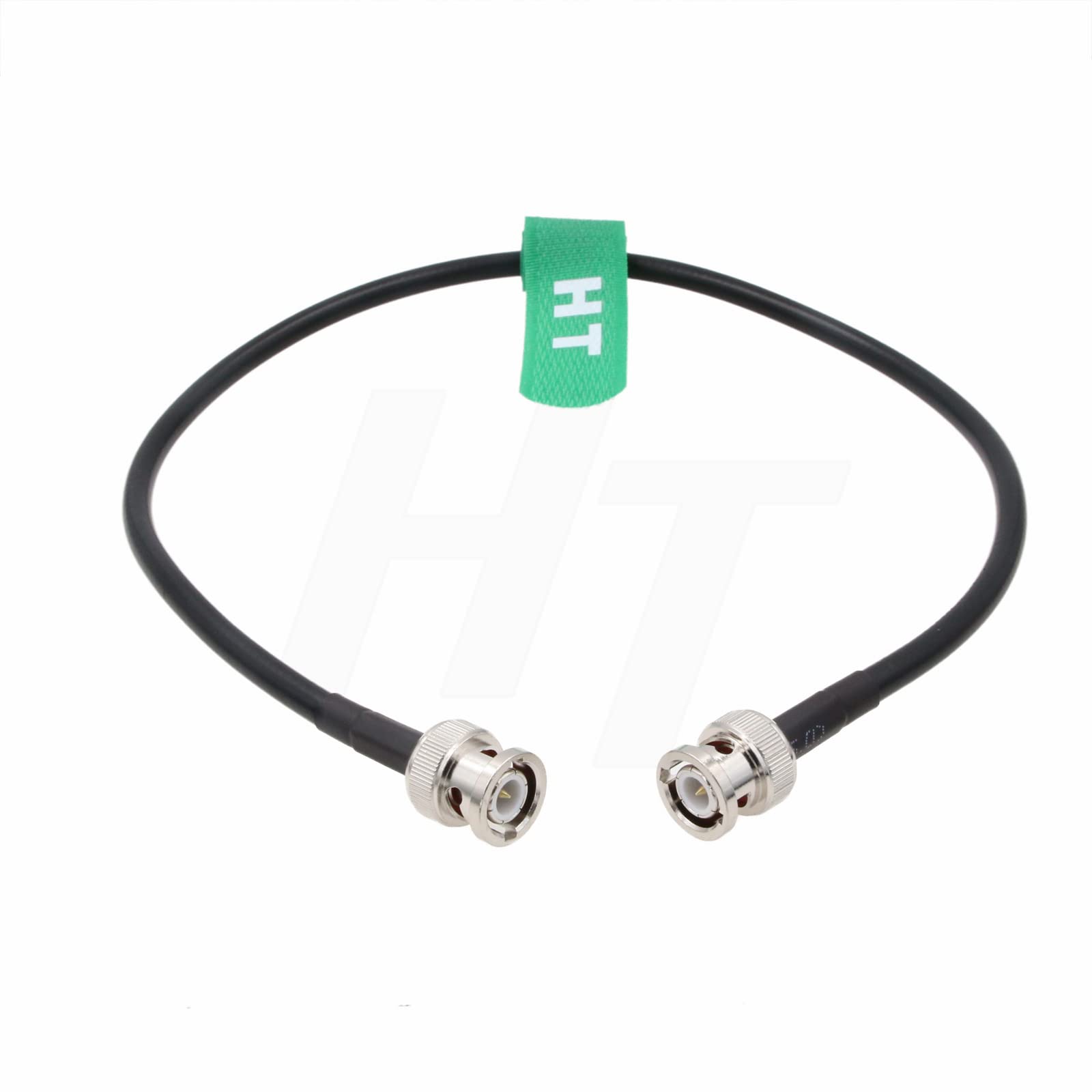 HangTon BNC Male to BNC Male 6G SDI Cable RG223 RF Coax 50 Ohm Double Shielding Low Signal Loss for GPS Antenna Radio LAN/WAN Data Video (30cm)