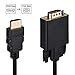 HDMI to VGA Cable Gold-Plated Adapter 1080P HDMI Male to VGA Male Active Video Converter Cord (6 Feet/1.8 Meters)