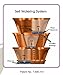Natures Distributing 3 Tier Stacking Planter-Flower, Herb, Stackable Garden, Vegetable-Self-Watering-Indoor/Outdoor (Terracotta)