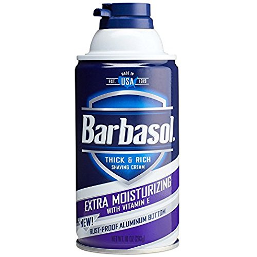 Barbasol Extra Moisturizing with Vitamin-E Thick and Rich Shaving Cream for Men, 10 oz, 6 Piece