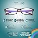 Prospek Blue Light Glasses Reading for Men and Women, Computer Glasses, Blue Light Protection, Clear Lens, SMALL SIZE