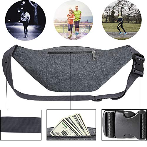 Yooluan Waterdichte Bum Taille Tas 3 Zip Zakken Reizen Wandelen Outdoor Sport Bum Bag Vakantie Geld Hip Pouch Pack… - Image 5