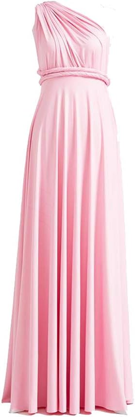 CAFSKYE Women Bridesmaid Dresses Multiway Dress Infinity Long Dress Burgundy Wrap Dress with Sleeves Style