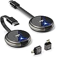 AIMIBO Wireless HDMI Transmitter and Receiver Kit 4K, Casting 2.4/5GHz Stable Video/Audio to Monitor, Projector, HDTV, Wireless HDMI Extender 165FT/50M Long Range for Laptop, PC, Camera, Blu-ray, PS5