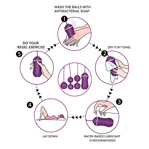 Boules de Geisha vibromasseur femmes contrôle de la vessie FOVEL 4 boules évolutives-10 Modes -Kegel Balls Médicale pour Exercices de Plancher Pelvien-oeuf vibrant sans fil