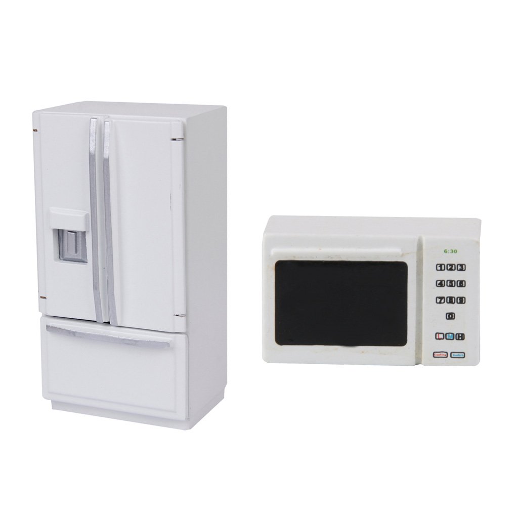 Best Dollhouse Refrigerator And Microwave 1 12 Scale