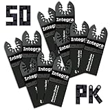 50pk Fast Cut Wood & Plastic Multi Tool Blades Compatible with Fein Multimaster Makita Genesis Bosch Dremel Craftsman Bolt-on Nextec Ridgid Ryobi Makita Milwaukee Dewalt Rockwell Hyperlock Chicago Stainley Skil King Canada Multi Tools