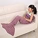SENGTH Crochet Mermaid Tail Blanket for Kids Girls Children Dressing Up Toys Party Birthday Gifts 56'' x 28''