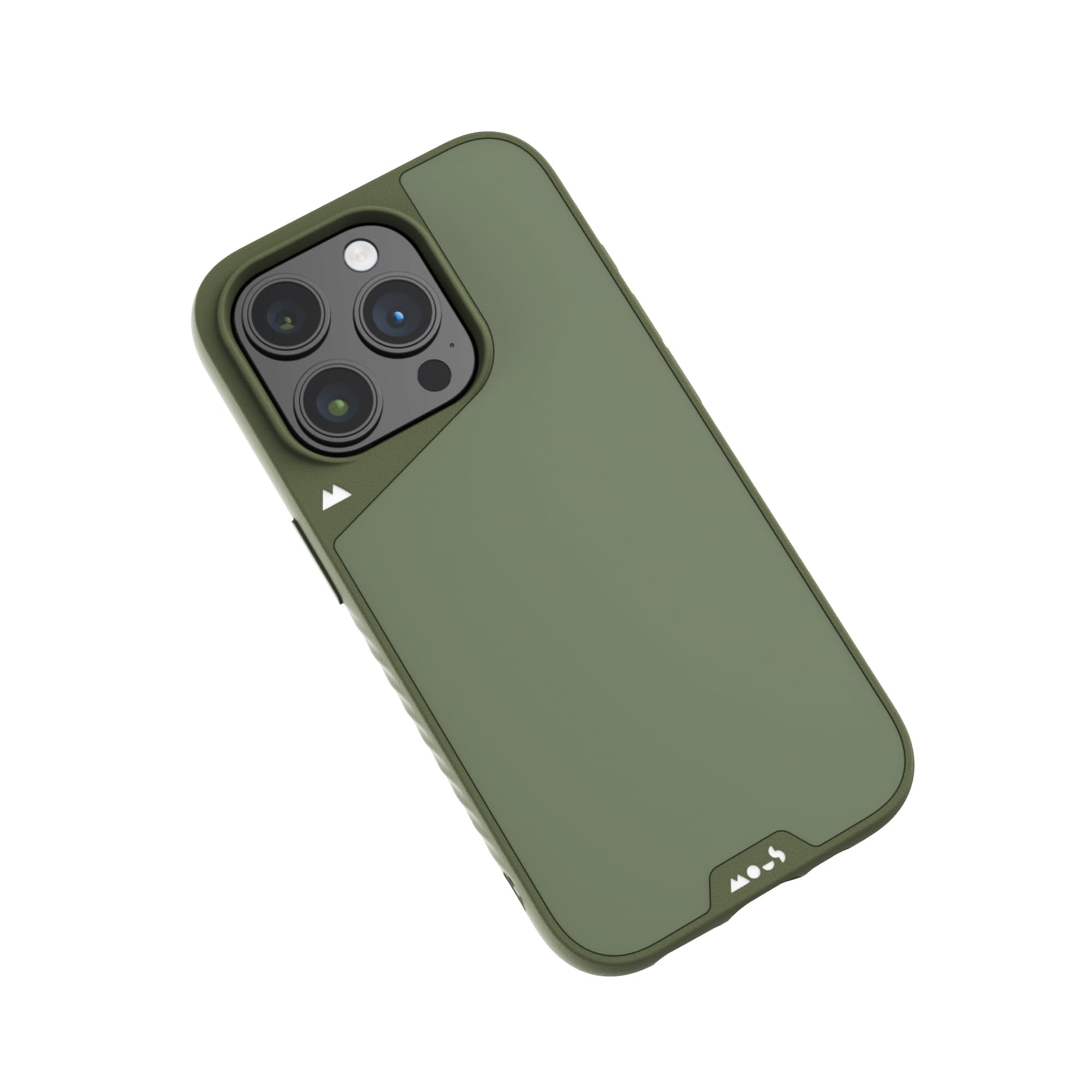 Photo 1 of Mous Case for iPhone 15 Pro Max MagSafe Compatible - Limitless 5.0 - Green Fabric - Protective iPhone 15 Pro Max Case - Shockproof Phone Cover