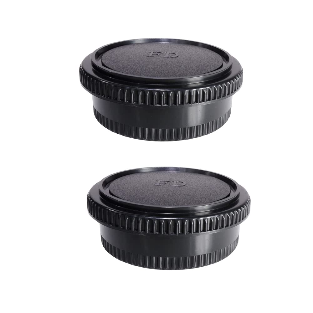 Camera Rear Lens Cap & Body Cover Compatible for Canon FL 35mm SLR, F-1 FTb TLb F-1n, AE-1 AT-1 A-1 AV-1 FD Mount (2+2 Packs)