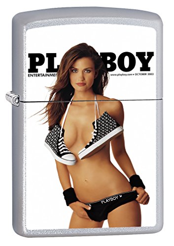 Zippo Lighter: Playboy Cover October 2003 - Satin Chrome