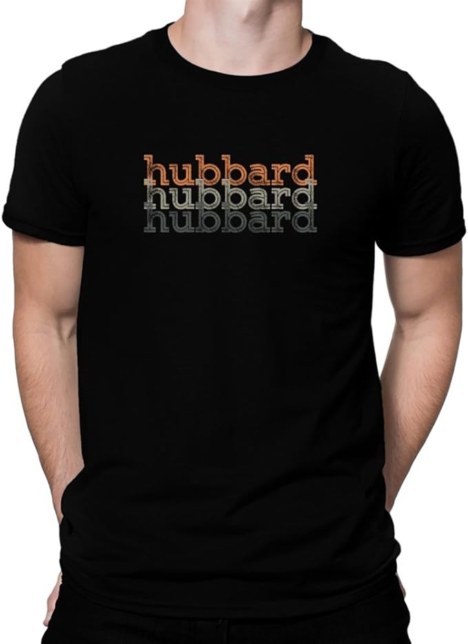 Hubbard Repeat Retro TShirt Black Amazon.ca Clothing & Accessories