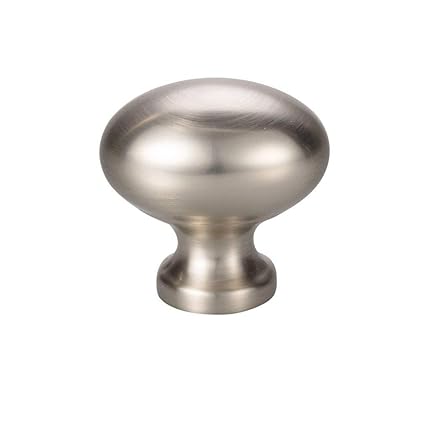 Brushed Nickel Satin Nickel Oval Kitchen Bathroom Cabinet Knobs