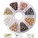 Dushi Iron Plated Jump Rings Unsoldered 6mm Diameter Jewelry Making Findings, 8 Colors, 2400 Piece