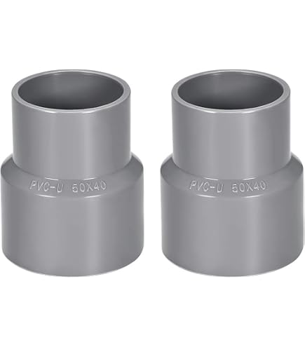 uxcell PVC DWV Reducing Coupling Schedule 40 Gray 1-inch x 1-1/4