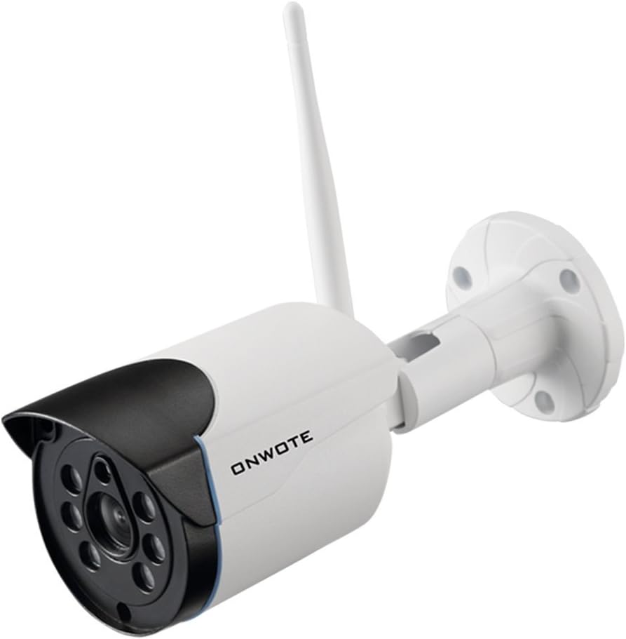 [720P-3.6mm White] ONWOTE Outdoor 720P HD Wireless Security Camera, 3.6mm Lens, Night Vision, Compatible with ONWOTE NVR System