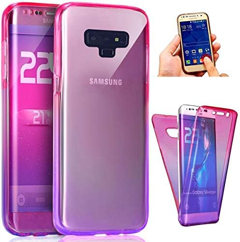 Galaxy Note 9 Case,AMASELL 360 Coverage Full Body Protective Shell Shockproof Front and Back Gradient Crystal Soft…