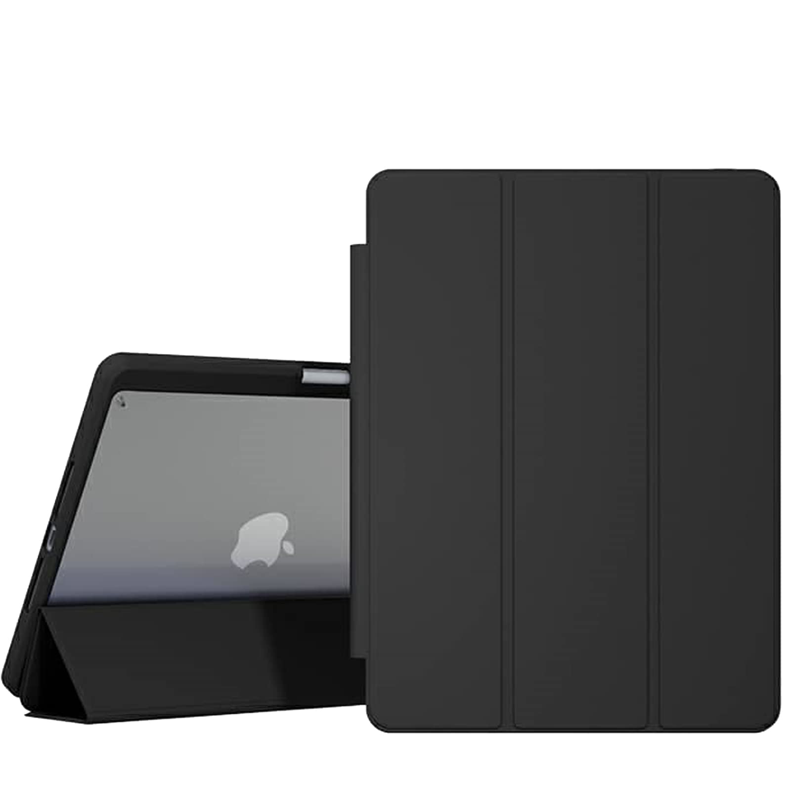 Case for iPad Air 5th Generation (2022), iPad Air 4th Generation (2020), iPad 11 Pro (2020) iPad 11 Pro 2018 With Auto Sleep/Wake, Shockproof Transparent Back Shell Tablet Cover (Black)