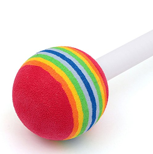 bouti1583 Lollipop Shape Music Drum with Mallet Kids Percussion Instruments Musical Toy Dia.5.9"