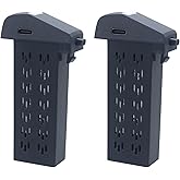 Fytoo 2PCS 3.7V 1500mah Lipo Battery for S20 S29 A4 PL-515 Aerial Quadcopter Folding RC Drone Battery Grey
