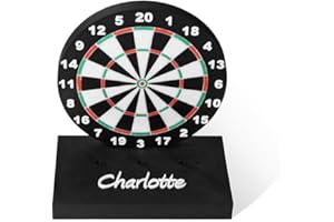 Personalized Dart Holder Stand with Darts – Custom Engraved Trophy Display for Steel/Soft Tip Darts | Wall-Mounted or Portabl