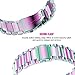 Oitom Stainless Steel Bands for Galaxy Watch 46mm Galaxy S3 Classic/Frontier,22mm Premium Metal Replacement Band (Rainbow)