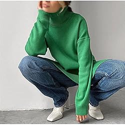 Women's Oversized Turtleneck Sweater Long Sleeve