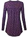 Timeson Women V Neck Long Sleeve High Low Comfy Loose Fit Activewear Tunic Tops Large Blue