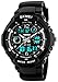 FANMIS Classic Unisex Digital Sports Watch Women's Men's Multifunctional Watch Stainless Steel Band Square Big Numbers Dial Waterproof Electronic Led Watch (Z Black)