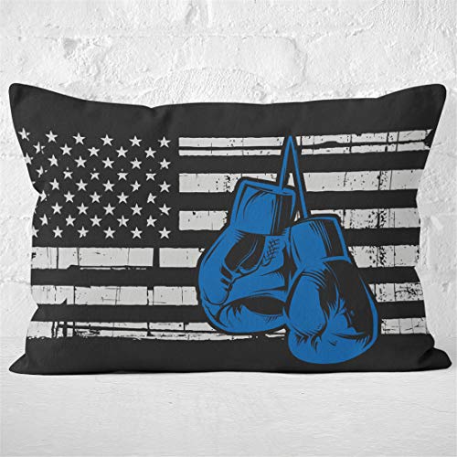 American Flag Duvet Cover Queen Size,Independence Day Home Decor,Quilt Cover Queen Blue Boxing Gloves Bedding Set 3 Pcs - Thumbnail 5