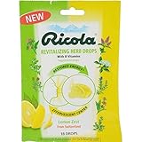 (Pack of 2)-Ricola Revitalizing Herb Drops with B Vitamins, Lemon Zest, 18 drops each