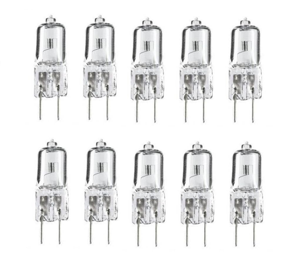 Photo 1 of 10x G6.35 120V 50W Halogen Light Bulb Clear Dimmable T4 Q35//CL/GY6.35 JCD 120 Volt Electric Wax Melter Plug Oil Warmer Aroma Tart Counter Kitchen Bathroom Mirror Fixture (50, Watts)