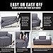 Home Fashion Designs Printed Twill Arm Chair Slipcover. One Piece Stretch Chair Cover. Strapless Arm Chair Cover for Living Room. Brenna Collection Slipcover. (Chair, Charcoal)