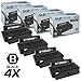 LD © Compatible Replacements for Xerox 106R02307 Set of 4 High Yield Black Laser Toner Cartridges for use in Xerox Phaser 3320 Printer