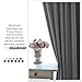 PONY DANCE Blackout Curtains for Bedroom - 72 inches Length Thermal Insulated & Privacy Rod Pocket Curtain Drapes for Living Room, 52 W x 72 L, Grey, 2 Pieces