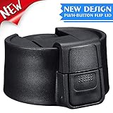 Vmini Push-Button Flip Lid, Compatible with Wide Mouth Water Bottle