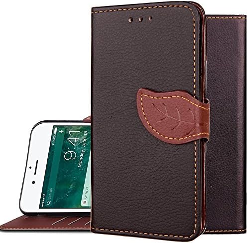 iPhone 6Plus Case,iPhone 6+ Wallet Case,Auker Folio Flip[Folding Stand] Book Style 3 Card Holder[Detachable Strap] Vintage PU Leather Hybrid Protective Cover with Purse for iPhone 6s Plus 5.5”(Black)