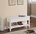 Legacy Decor Solid Wood Shoe Bench Rack with Storage White Color