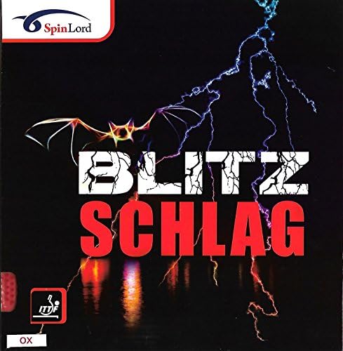 Spinlord Blitzschlag (Long Pimple) ,Red,OX(no sponge) , Table Tennis Rubber