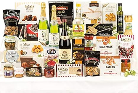 Cesta de Navidad con Caja a Color - Nº15 Sin Alcohol: Amazon.es: Alimentación y bebidas
