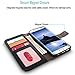 S7 Edge Case, Galaxy S7 Edge Case, Cellularvilla [Diamond Jewel] Embossed Flower Design Premium Pu Leather Wallet Case [Card Slots] Folio Flip Cover for Samsung Galaxy S7 Edge (Black Bling)