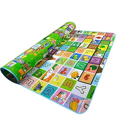 Sonani Double Sided Printed Waterproof Baby Play Mat Child Activity Foam Floor Crawling Baby Play Mat with Carry Ba