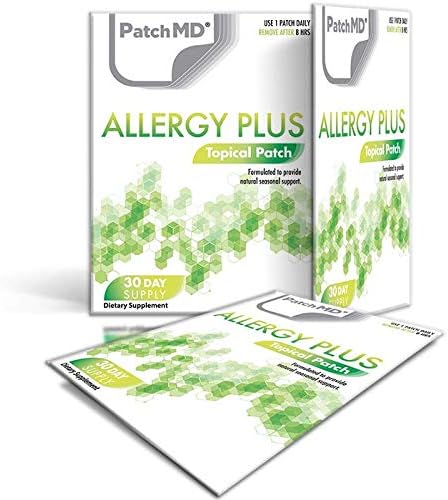 PatchMD, Allergy Plus Topical Patches, 100% Natural, May Help Reduce, Support
