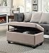 Convenience Concepts 7th Avenue Storage Ottoman, Tan