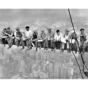 New York Lunch atop a Skyscraper Photograph Taken in 1932 by Charles C. Ebbets Print Poster (20 x 16)