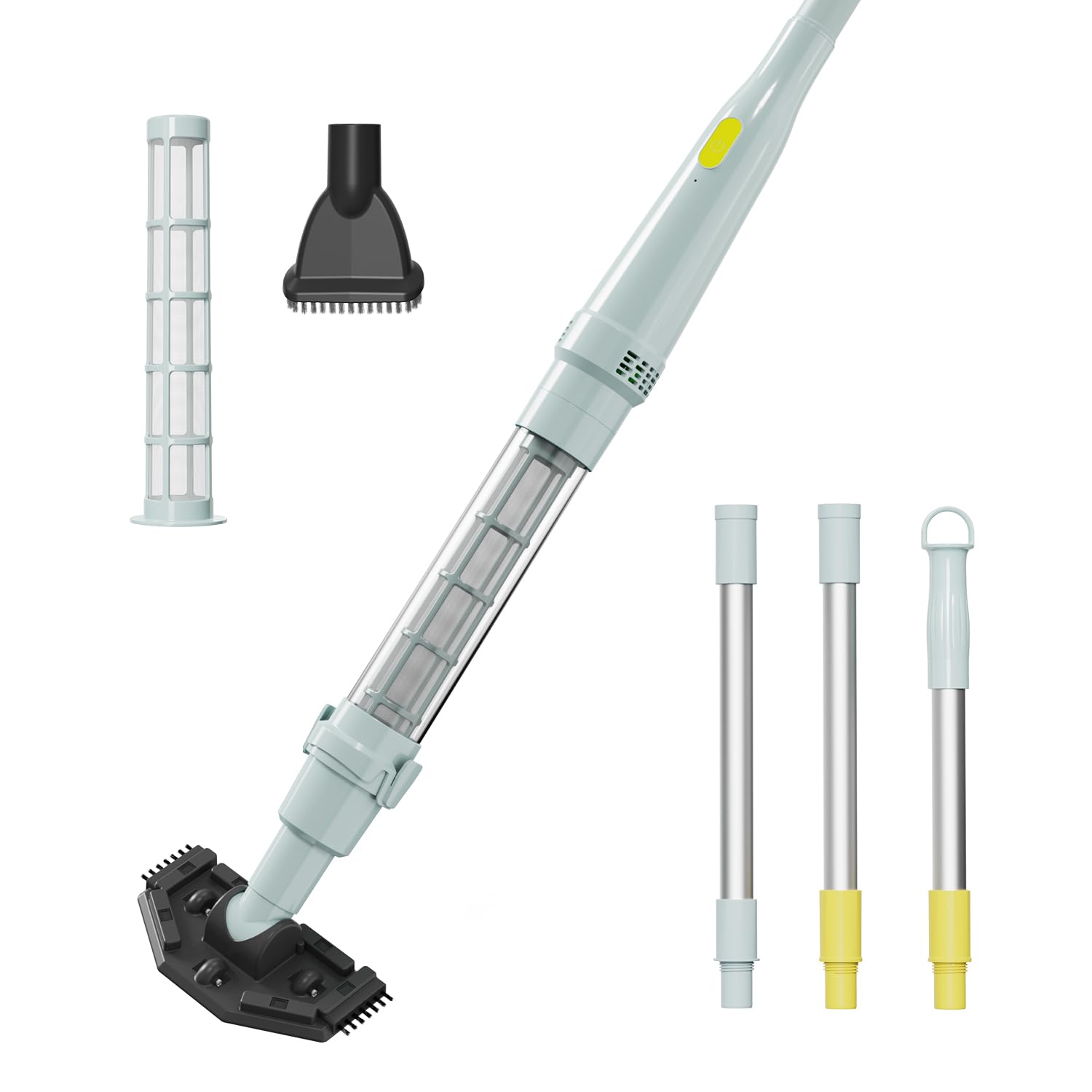Photo 1 of Lydsto S1 Lite Cordless Spa Hot Tub Vacuum Cleaner – 90-Min Runtime, Powerful 20W Brushless Motor, Includes 3 Aluminum Poles, Lightweight Handheld Pool Vacuum to Clean Small Debris Types, Silver