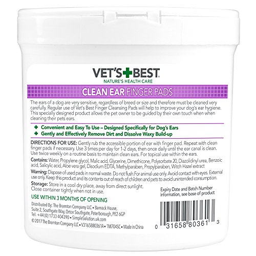 Vet's Best Ear Cleaning Pads for Dogs (Pack of 50) Labradorables