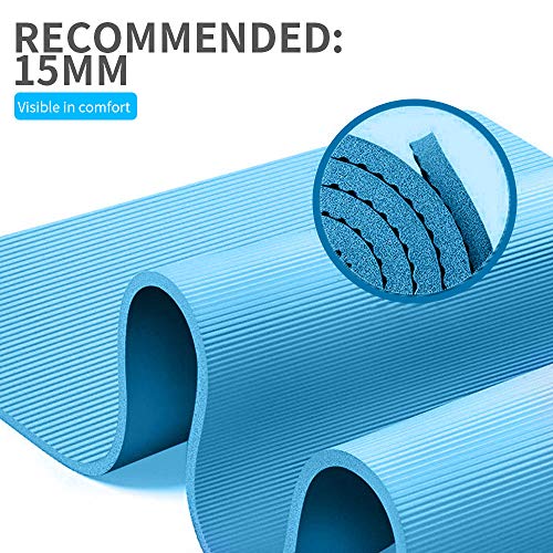 Luopei-Yoga-Mat-Non-Slip-Exercise-Mat-Odorless-Durable-and-Lightweight-6025cm-with-Elastic-Band-for-beginner-Home-Gym-Fitness